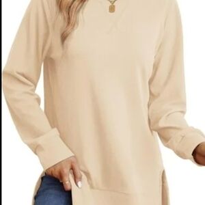 ✨️NWT✨️ MOSHU - XL Beige Long Sleeve Top